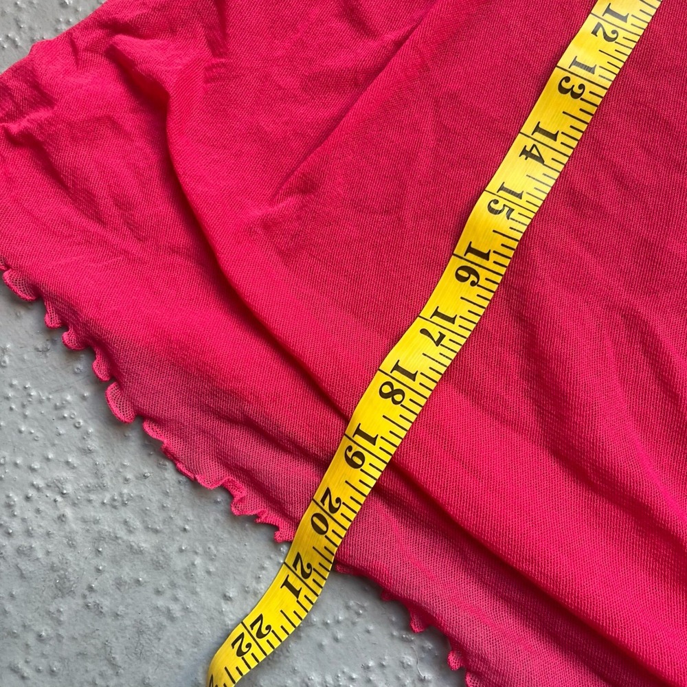 Victoria's Secret Pink Cami Top Womens Medium Lingerie Hot Pink Ruffle Trim Sexy - Picture 3 of 5